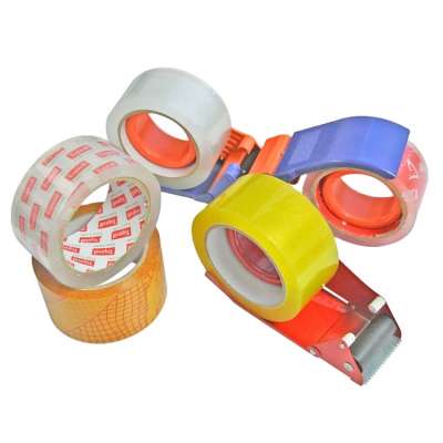 Super Crystal Clear Packaging Tape with dispenser Opp Transparent Box Tape Packing Adhesive Tapes